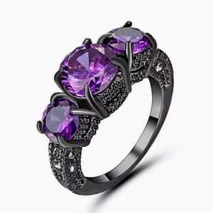*Sale* New Amethyst 18kt Black Gold Ring